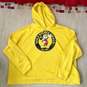 Walt Disney Bright Yellow Hoodie Size 3X